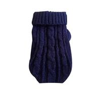 Winter Dog Sweater - Warm Woolly Knit Pet Jumper for Small & Medium Dogs (Chihuahua, Yorkie) & Cats | Soft Fleece-Lined Dog T-Shirt | Cozy Autumn/Winter Pet Clothes UK(Navy Blue,M(1.5-2.5kg))