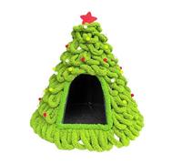 Winter Dome - Tree Style Knitted Cave Nest, Warm Shelter Plush Hut, Insulated Soft Sleeping Pod | Kitten Puppy Small Indoor Outdoor Home Cold Weather Comfort Retreat Area