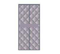 Winter Door Curtain Magnetic Thermal Insulated Door Cover for Winter Coldproof Self-Sealing Curtain Thickened Interlayer Keep Indoor Warm(PU Grey,W85XH210CM)