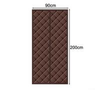 Winter Door Curtain, Magnetic Thermal Insulation Windproof Cotton Curtain for Draught Proofing Home Air Conditioning(90 * 200cm)