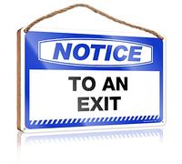 Winter Door Sign Notice To An Exit Wooden Sign Front Door Decor Fall Wall Decor(15X28CM)