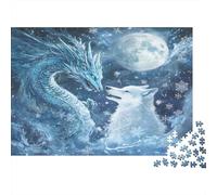 Winter Dragon-Fantasy Mythical Creature 1000 Piece Jigsaw Puzzle on Sustainably Sourced Board Jigsaw Puzzles for Cognitive Exercise As Rainy Day Activities for Adults 70x50cm/1000pcs
