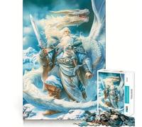 Winter Dragon Lord Jigsaw Puzzles 1000 Mental Focus Game Precision Cut Smooth Edges Meaningful Connection Building Game (50x75cm)