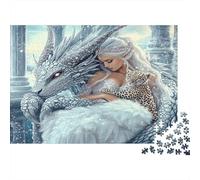 Winter Dragon Queen 1000 Pieces Jigsaw Puzzle Logic Skill Decompression Wall Decor Family Game Night Cardboard 52x38cm/1000pcs