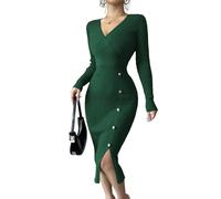 Winter Dresses for Women UK Casual Burgundy Women's Black Sweater Knitted Formal Elegant Dress Wedding Evening Knit Christmas Womens Jumpers Fashion Long Sleeve Party Guest Jumper