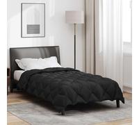 Winter Duvet, Black, 135 x 220 cm, Microfibre with Polyester Filling, Breathable Lightweight Quilt, Oeko-Tex Certified, for Cold Nights in the Bedroom
