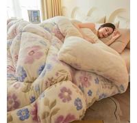 Winter Duvet, Lamb Velvet Quilt Core, Winter Soft Fluffy Warm Plush Blanket, Thickened Double-Sided Lamb Cashmere Comforter , Suitable for Autumn & Winter Thick Warm Bed Blankets(#0,200x230cm(4.0kg))