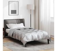 vidaXL Winter Duvet Silver 135 x 200 cm Satin and Microfiber