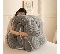 Winter Duvet - Thick Lamb Wool Quilt Extra Thick and Fast Warm Cashmere Fabric for Double Bed In Winter - Suitable for Autumn & Winter - Thick Warm Bed Blankets