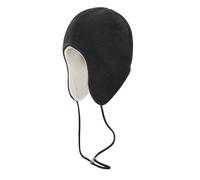 Winter Ear Flaps Hat for Women Men Thermal Fleecing Soft Earmuffs Hat Unisex Adults Teens Outdoor Sport Cold Weather Windproof Head Warmer Beanie for Skating Climbing Cycling Black