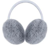 Winter Ear Muffs Adjustable Fluffy Earmuffs Soft Unisex Ear Warmer Cute Winter Ear Warmers Fluffy Headband Outdoor Ear Protector For Adults Girls Women Men Cold Weather Supplies Grey (1pc)