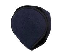 Winter Men Earmuffs, Big Size Foldable Polar Fleece Ear Warmers Women Adjustable Ear Muffs for Outdoor Activities (Navy)