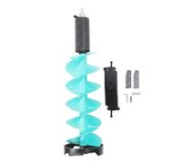 Winter Electric Auger Kit with Locating Tip, Floating Nylon Ice Breaking Spiral Drill Bit, 8 Inch Diameter Steel Cutting Head for Thick Ice and Deep Water Drilling