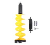 Winter Electric Ice Auger Kit with Nylon Floating Drill Bit and Locator, 8 - Inch Spiral Ice Breaking Auger for Deep Water & Thick Ice Layers, Includes 2 Steel Cutting