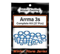 Winter Evening Complete Bearings Kit - Compatible with Arrma Big Rock Granite Senton Typhon 3S BLX (27 Pcs)