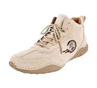 Winter Fall Winter Men's Leather Lace Up Ankle Boots Korean Trend Fashion Padded Comfort Sneaker Style Footwear For Gentlemen (Beige, 9)