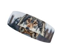 Winter Farm Style Wolf Workout Headband for Men and Women Moisture Wicking Headband for Tennis, Basketball, Running, Gym Outdoor Sports Sweatband