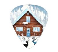 Winter Fawn Guitar picks 12 pieces, ABS material, smooth edges, comfortable feel, 3 optional thicknesses