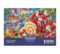 Winter Feast Scene Jigsaw Puzzles for Adults 1000 Piece,Village Sence Jigsaw Puzzle 1000 Pieces for Adult Challenging Puzzle Games 70x50cm/1000pcs