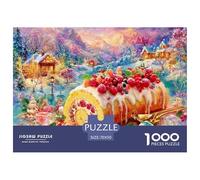 Winter Feast Scene Jigsaw Puzzles Puzzles for Adults Kids. 1000 Pieces Impossible Challenge Toy Educational Games Home Decoration for Adults& Kids Age 14 Years Up 70x50cm/1000pcs