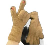 Winter Fingerless Gloves Faux Mink Lined Knit Mittens | Cozy Thermal Gloves for Cycling and Outdoor Use Featuring Soft Warm Lining and a Comfortable Fit