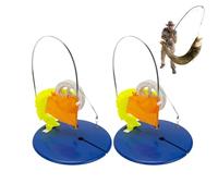 Winter Fishing Flags, Ice Fishing Tips - 2X Ice Fishing Tipper Alarm - Automatic Fishing Stand Base for Bite Alarm Equipment p, With hook , riferimento alla descrizione, Please refer to