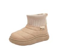 Winter Fleece Lined Snow Boots, Kids Soft Sole Anti-Slip Combat Boots Boys Girls Warm Prewalker Waterproof Walking Shoes School Boots Outdoor Footwear