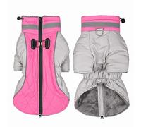 Winter Fleece-Lined Warm Dog Coat With D-Ring Waterproof Reflective Stretchy Belly Pet Clothing For Labradors Bulldogs,A,3XL