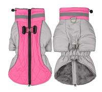 Winter Fleece Warm Labrador Golden Retriever Greyhound Bulldog Turtleneck Jacket With Zipper Outdoor Waterproof Pet Coat,A,XS