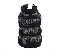 Winter Fleece Warm Solid Color Dog Jacket Outdoor Waterproof Cold-proof Yorkshire Terrier Pug Schnauzer Shiba Inu Coat,Black,3XL