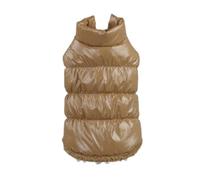 Winter Fleece Warm Solid Color Dog Jacket Outdoor Waterproof Cold-proof Yorkshire Terrier Pug Schnauzer Shiba Inu Coat,Coffee,L