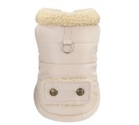 Winter Fleece Warm Yorkshire Terrier Teddy Pug Chihuahua Jacket Windproof Cold Snow Dog Coat,khaki,M
