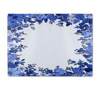 Winter Floral Frame Glass Chopping Board Benjamin Tate Design Natural One Size