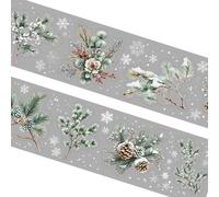 Winter Flower Theme Sticker Waterproof PET Decorative Sticker for Journal Notebook Scrapbooking Phone Case Kid Room Wall Winter Floral