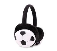 Winter Fluffy Earmuff Ear Covers Windproof Adjustable Earflap Faux Fur Cute Smile Face Soccer Pattern Furry Earmuffs for Women Men Girls Boys Outdoor Cold Weather Winter Ear Warmer Protector Headband