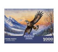 Winter Flying Eagles Jigsaw Puzzles for Adults Kids Interesting Puzzles 1000 Pieces Brain Challenge for Adults Gifts 38x26cm/1000pcs