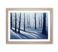 Winter Forest Dream Framed Print | A3 Oak Framed Wall Art | Ready to Hang | Modern Landscape Picture | Living Room Bedroom Lounge Office
