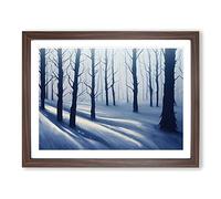 Winter Forest Dream H1022 Framed Print for Living Room Bedroom Home Office Décor, Wall Art Picture Ready to Hang, Walnut A3 Frame (46 x 34 cm)
