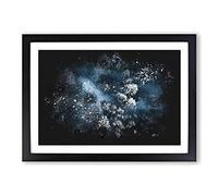 Winter Forest in Bavaria Germany Paint Splash Framed Print | A2 Black Framed Wall Art | Ready to Hang | Modern Landscape Picture | Living Room Bedroom Lounge Office