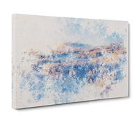 Winter Forest in Sweden Watercolour Canvas Print | Gallery Wrapped 30mm Frame Wall Art | 30x20 inches | Ready to Hang | Modern Landscape Picture | Living Room Bedroom Lounge Office