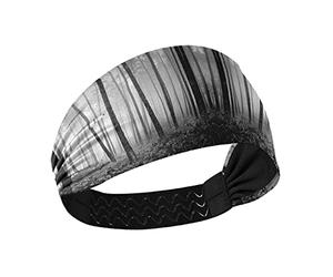 Winter Forest Landscape Black White Women Classic Afro American Woman Women's Headbands Yoga Workout Exercise Stretchy Headband Breathable Head Wraps Sweat Wicking Hair Bands Head Scarf for Sports