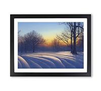 Winter Forest Landscape Vol.3 Framed Print | A2 Black Framed Wall Art | Ready to Hang | Modern Landscape Picture | Living Room Bedroom Lounge Office