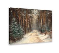 Winter Forest Trails, Snowscapes, And Forest Landscapes Canvas Poster Bedroom Decor Landscape Office Room Decor Gift 8" L X 12" W