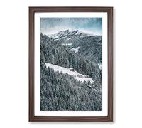 Winter Forest Vol.10 Painting Framed Print | A2 Walnut Framed Wall Art | Ready to Hang | Modern Landscape Picture | Living Room Bedroom Lounge Office