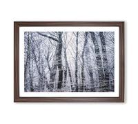 Winter Forest Vol.11 Painting Framed Print | A2 Walnut Framed Wall Art | Ready to Hang | Modern Landscape Picture | Living Room Bedroom Lounge Office