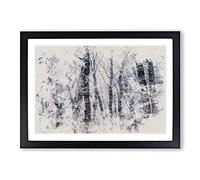 Winter Forest Vol.11 Watercolour Framed Print | A2 Black Framed Wall Art | Ready to Hang | Modern Landscape Picture | Living Room Bedroom Lounge Office
