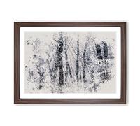 Winter Forest Vol.11 Watercolour Framed Print | A2 Walnut Framed Wall Art | Ready to Hang | Modern Landscape Picture | Living Room Bedroom Lounge Office