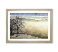 Winter Forest Vol.7 Painting Framed Print | A2 Oak Framed Wall Art | Ready to Hang | Modern Landscape Picture | Living Room Bedroom Lounge Office