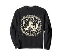 Winter Fox and Cubs Scandinavian Folk Art Woodland Xmas Sweatshirt