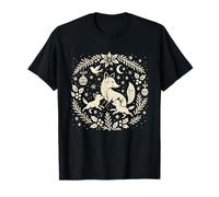 Winter Fox and Cubs Scandinavian Folk Art Woodland Xmas T-Shirt